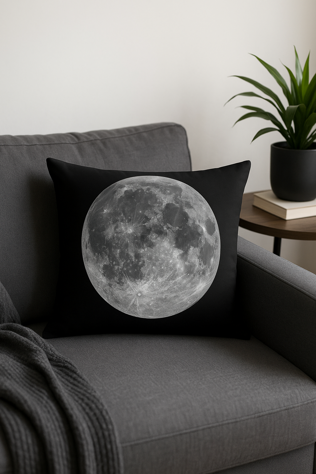 housse de coussin géométrique marbré noir et blanc 30x50 cm - vue 2 sur 2