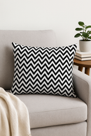 housse de coussin géométrique noir et blanc 30 x 50 cm