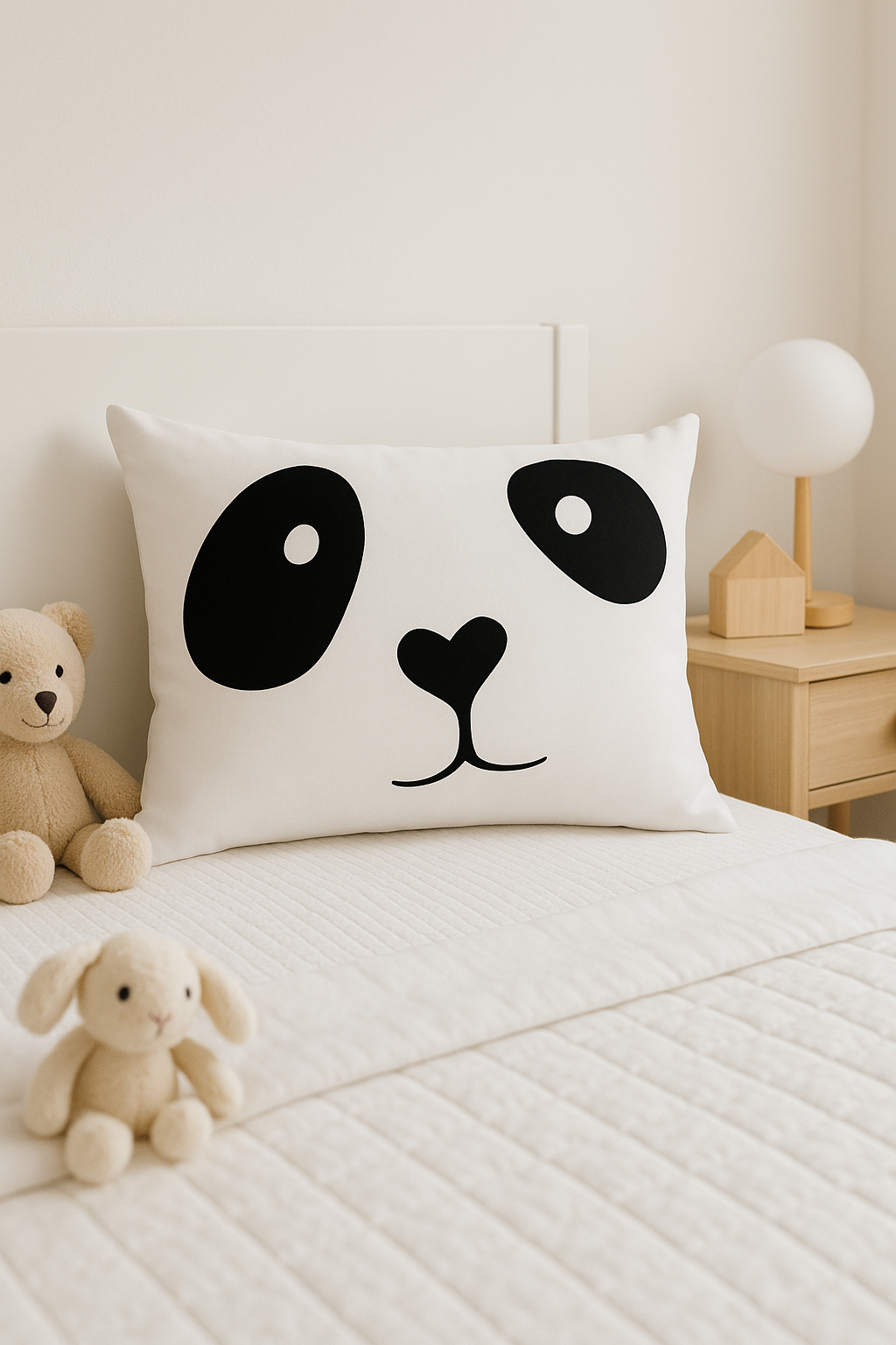 housse de coussin géométrique noir et blanc 30 x 50 cm - vue 2 sur 2