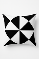 housse de coussin géométrique noir et blanc ondulé décoratif