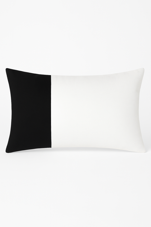 housse de coussin géométrique noir et blanc simple
