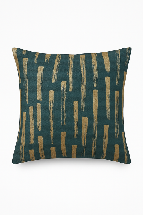 housse de coussin géométrique style ethnique couleur or luxueuse