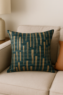 housse de coussin géométrique style ethnique couleur or luxueuse