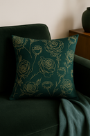 housse de coussin géométrique style ethnique or clair