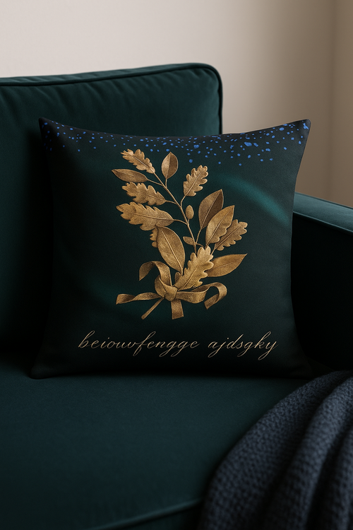 housse de coussin géométrique style ethnique or clair - vue 2 sur 2