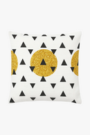 housse de coussin géométrique style ethnique rétro couleur or clair