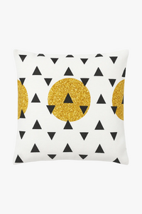 housse de coussin géométrique style ethnique rétro couleur or clair