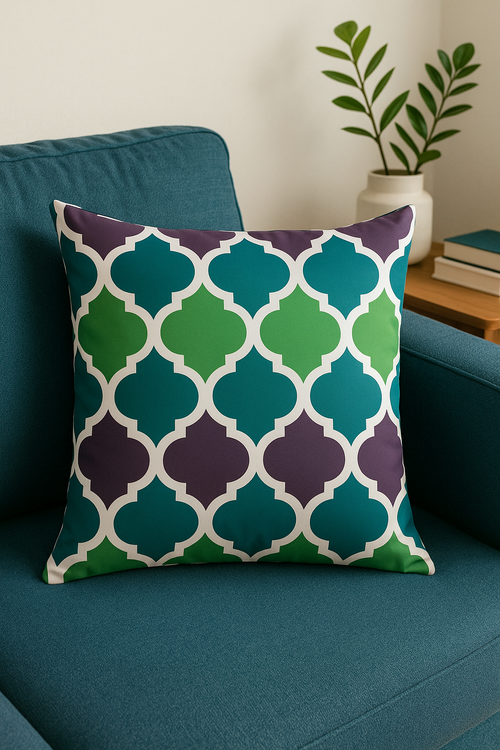 housse de coussin imperméable été imprimé coloré 50 x 70 cm - vue 2 sur 2