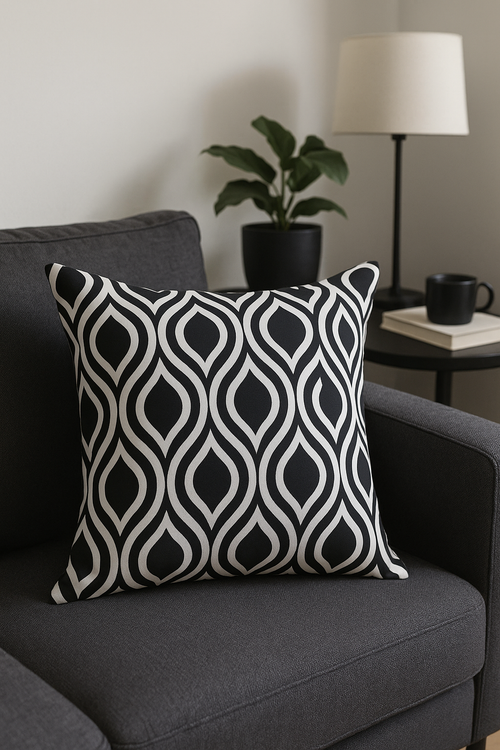 housse de coussin imperméable imprimée pour extérieur 40 à 60 cm - vue 2 sur 2