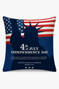 housse de coussin imprimée love usa pour le 4 juillet