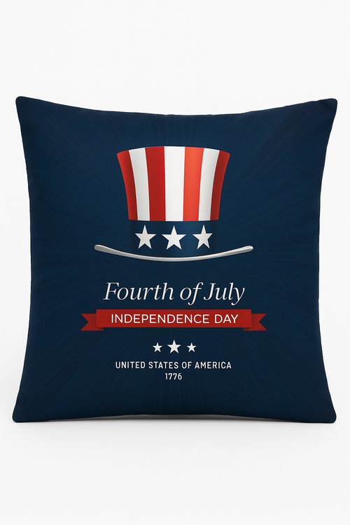 housse de coussin imprimée love usa pour le jour de l'indépendance