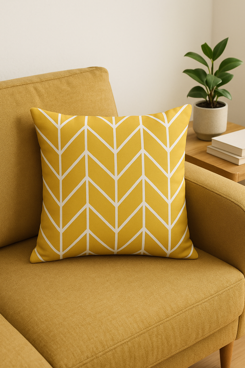 housse de coussin jaune motif tournesol créatif 45x45 cm - vue 2 sur 2
