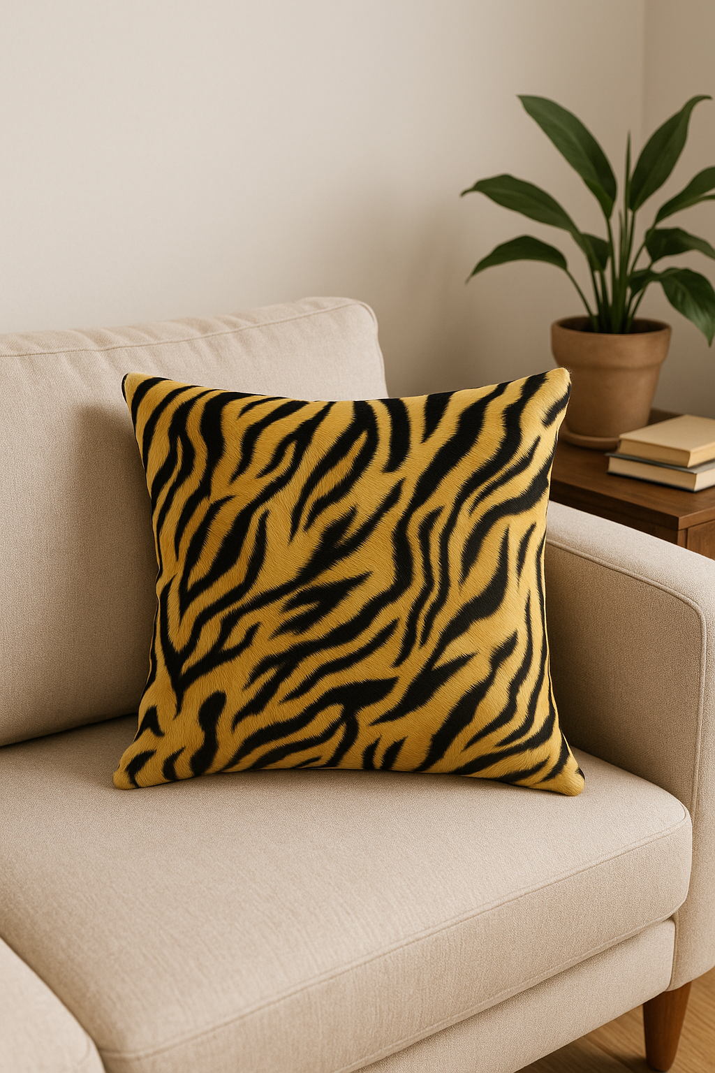 housse de coussin léopard en peluche courte 45x45 ou 60x60 cm - vue 3 sur 2