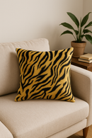 housse de coussin léopard en peluche courte 45x45 ou 60x60 cm