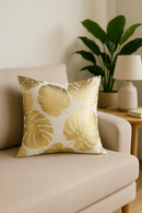 housse de coussin moderne à motif géométrique végétal