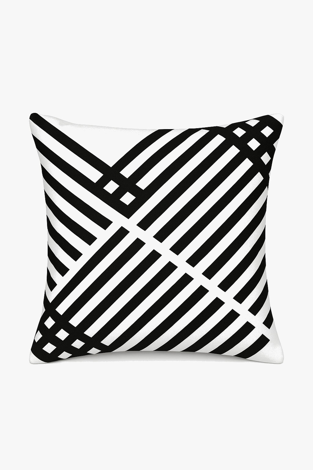 housse de coussin moderne géométrique noir et blanc