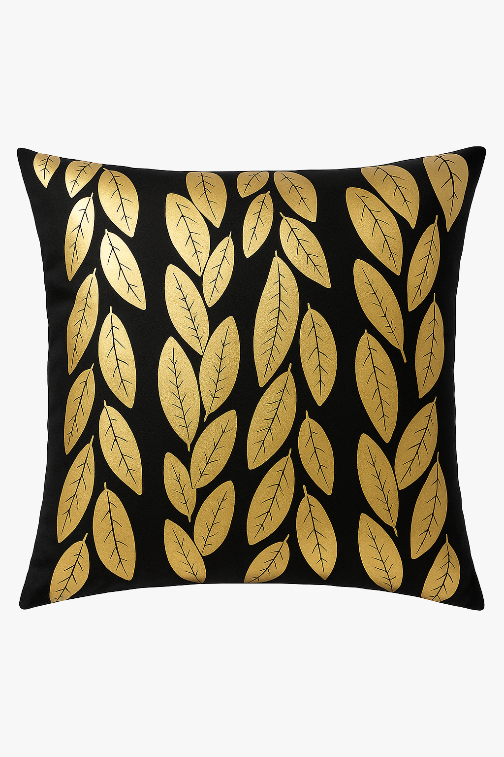 housse de coussin moderne motif géométrique feuilles vertes