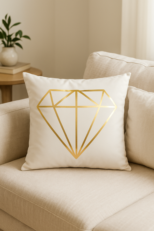 housse de coussin moderne motif géométrique feuille verte - vue 2 sur 2
