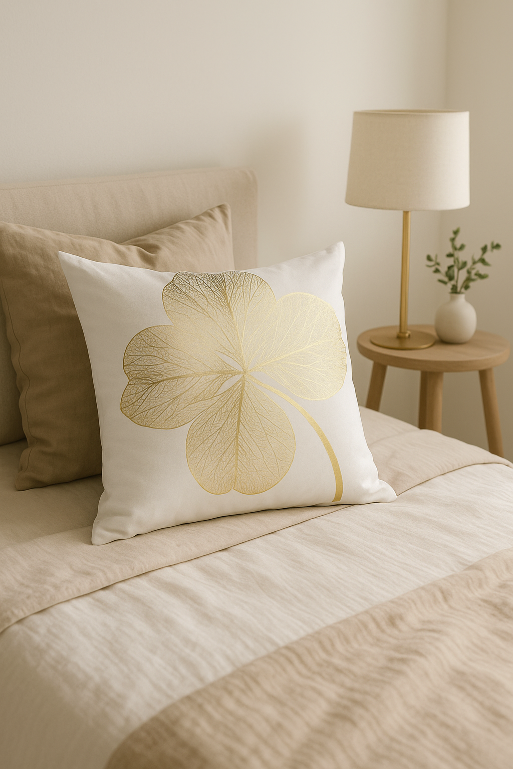 housse de coussin moderne motif géométrique feuilles décoratives