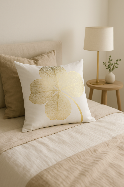 housse de coussin moderne motif géométrique feuilles décoratives - vue 2 sur 2