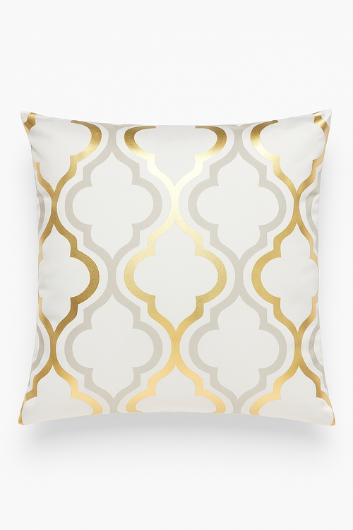 housse de coussin moderne motif géométrique feuilles pour canapé