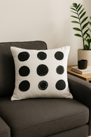 housse de coussin moderne noir et blanc géométrique décorative