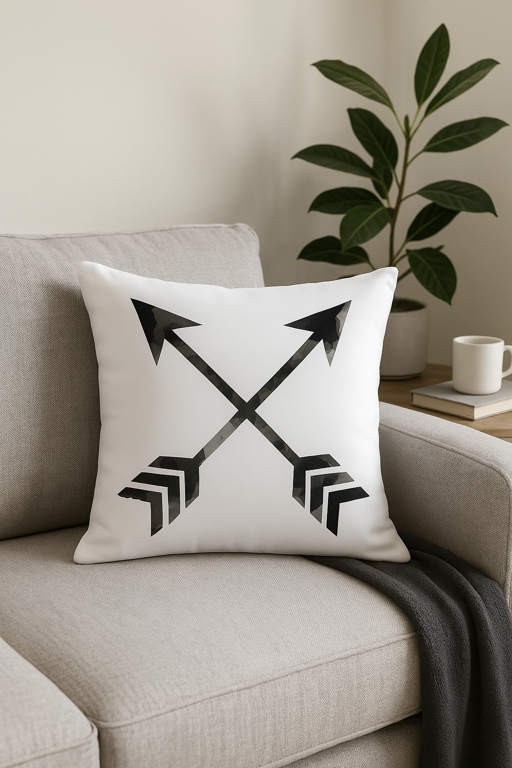 housse de coussin moderne noir et blanc géométrique décorative