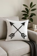 housse de coussin moderne noir et blanc géométrique décorative
