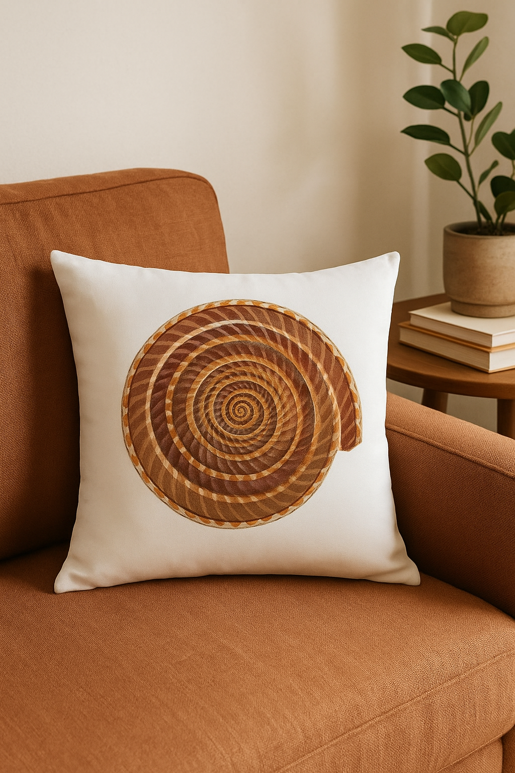 housse de coussin motif coquillage style marin décoratif - vue 3 sur 2