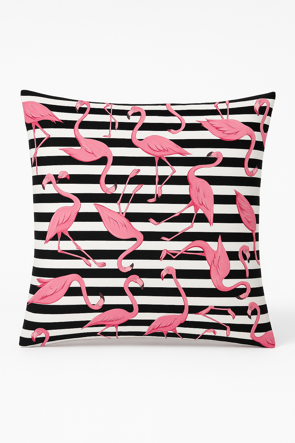 housse de coussin motif flamant rose style tropical décoratif