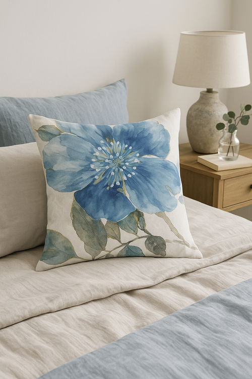 housse de coussin motif floral ginkgo pour canapé et chambre