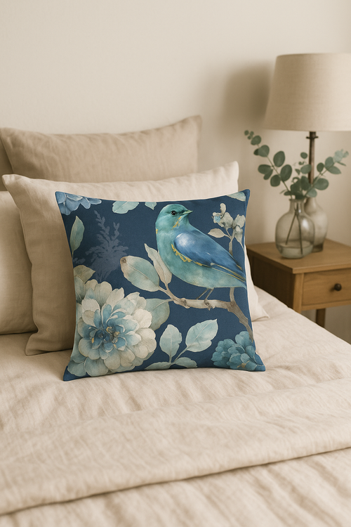 housse de coussin motif floral ginkgo pour décoration intérieure - vue 2 sur 2
