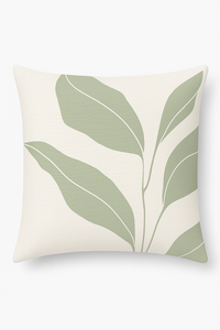 housse de coussin motif floral vert style abstrait  décoratif