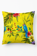 housse de coussin motif perroquet style tropical pour canapé