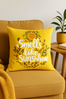 housse de coussin motif tournesol créatif jaune 45x45 cm