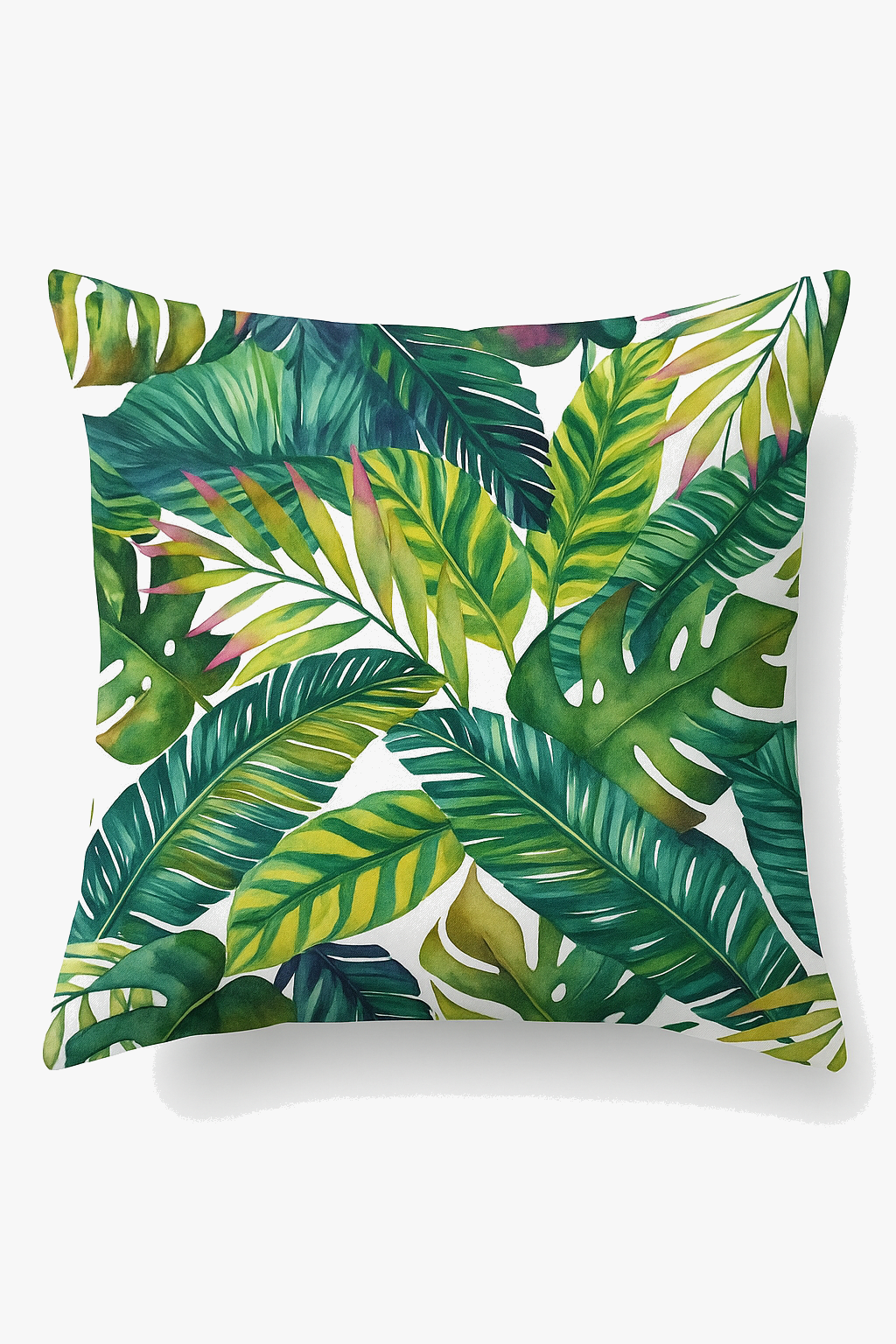 housse de coussin motif tropical pour décoration élégante