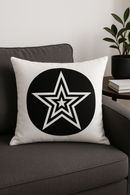 housse de coussin noir et blanc à motifs géométriques pour décoration intérieure