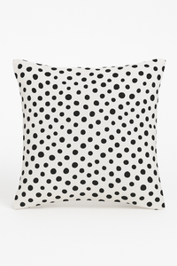 housse de coussin noire et blanche géométrique moderne décorative