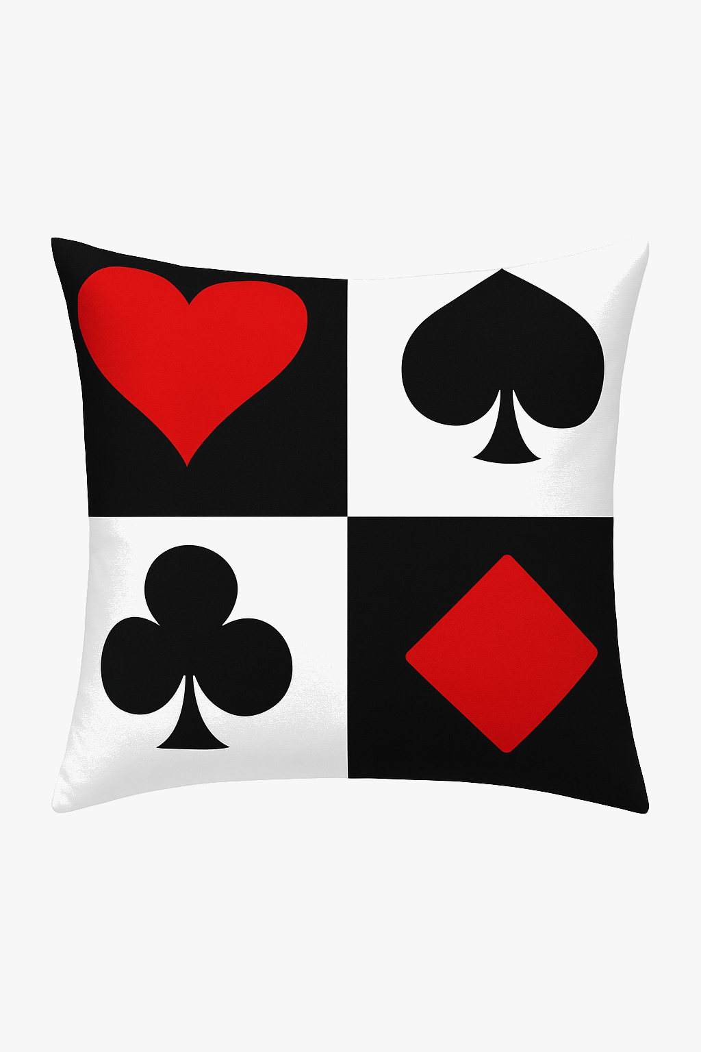 housse de coussin noire et rouge motif géométrique élégant