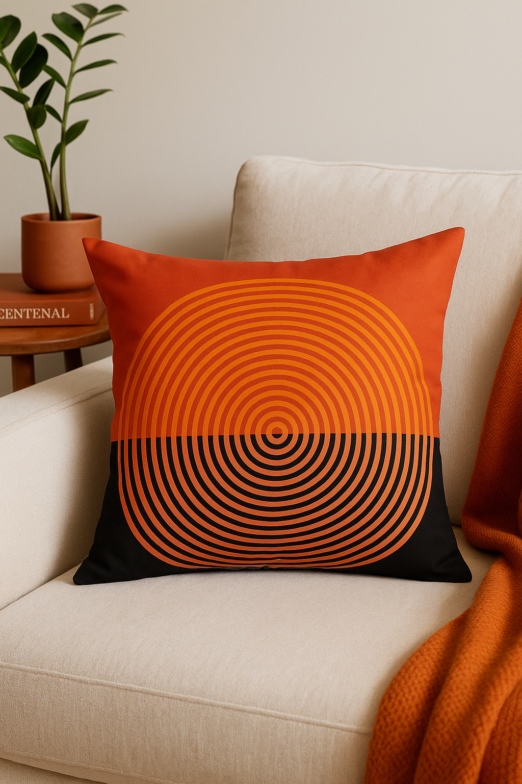 housse de coussin nordique abstraite pour salon élégant