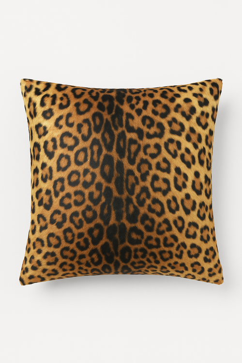 housse de coussin peluche courte motif léopard 35 45 50 60 cm