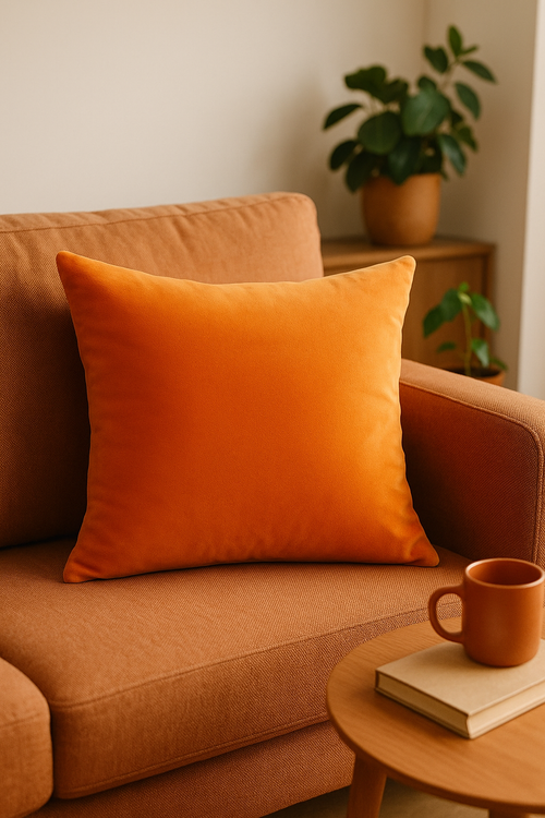 housse de coussin personnalisée en peluche douce style minimaliste - vue 2 sur 2