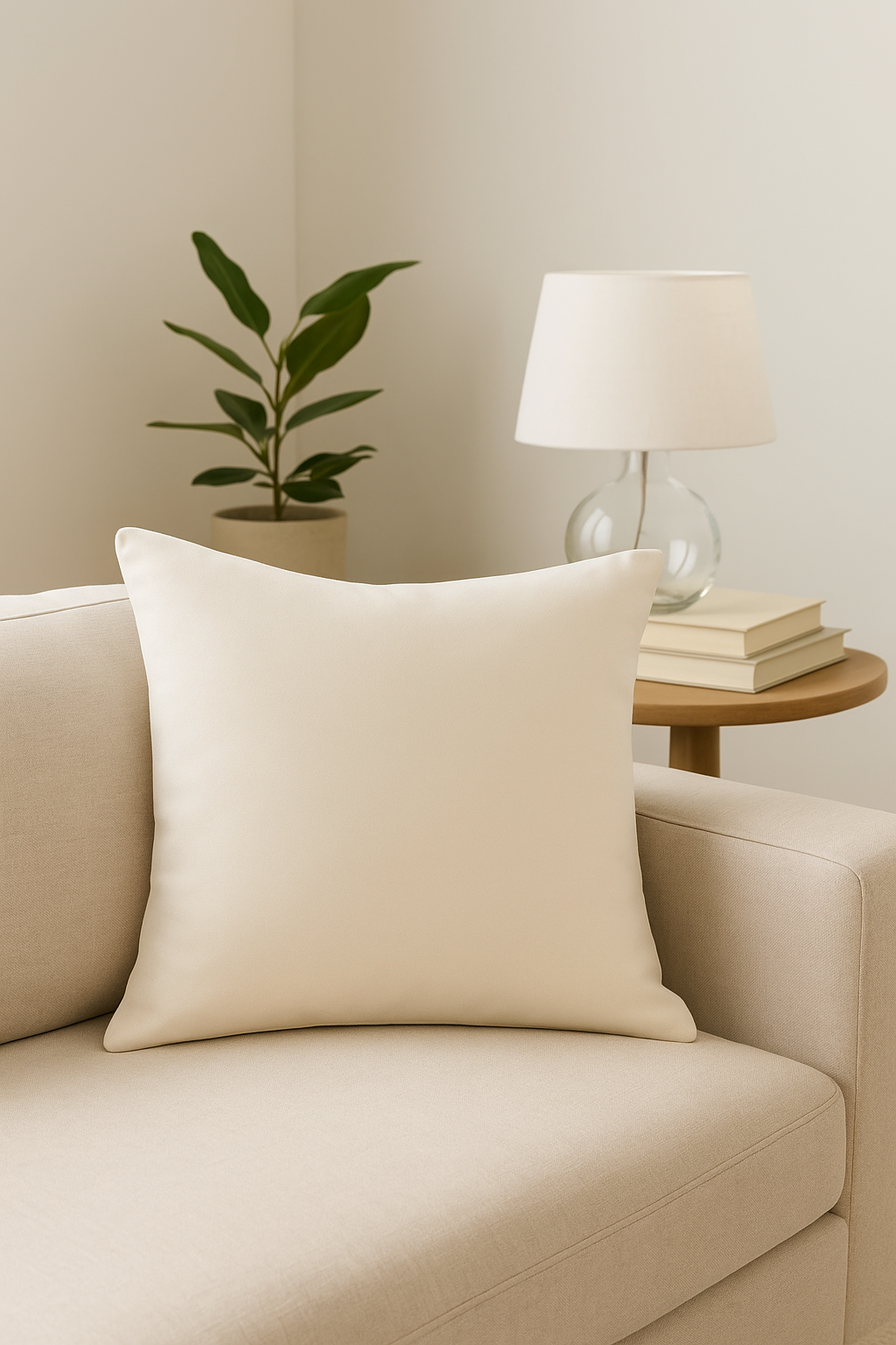 housse de coussin personnalisée en peluche ultra douce minimaliste - vue 3 sur 2