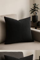 housse de coussin rayée en velours côtelé personnalisée grande taille