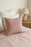 housse de coussin rayée en velours personnalisée grande taille 65 ou 70 cm