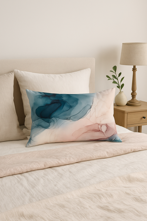housse de coussin rectangulaire 30 x 50 cm rayures aquarelle chinoises