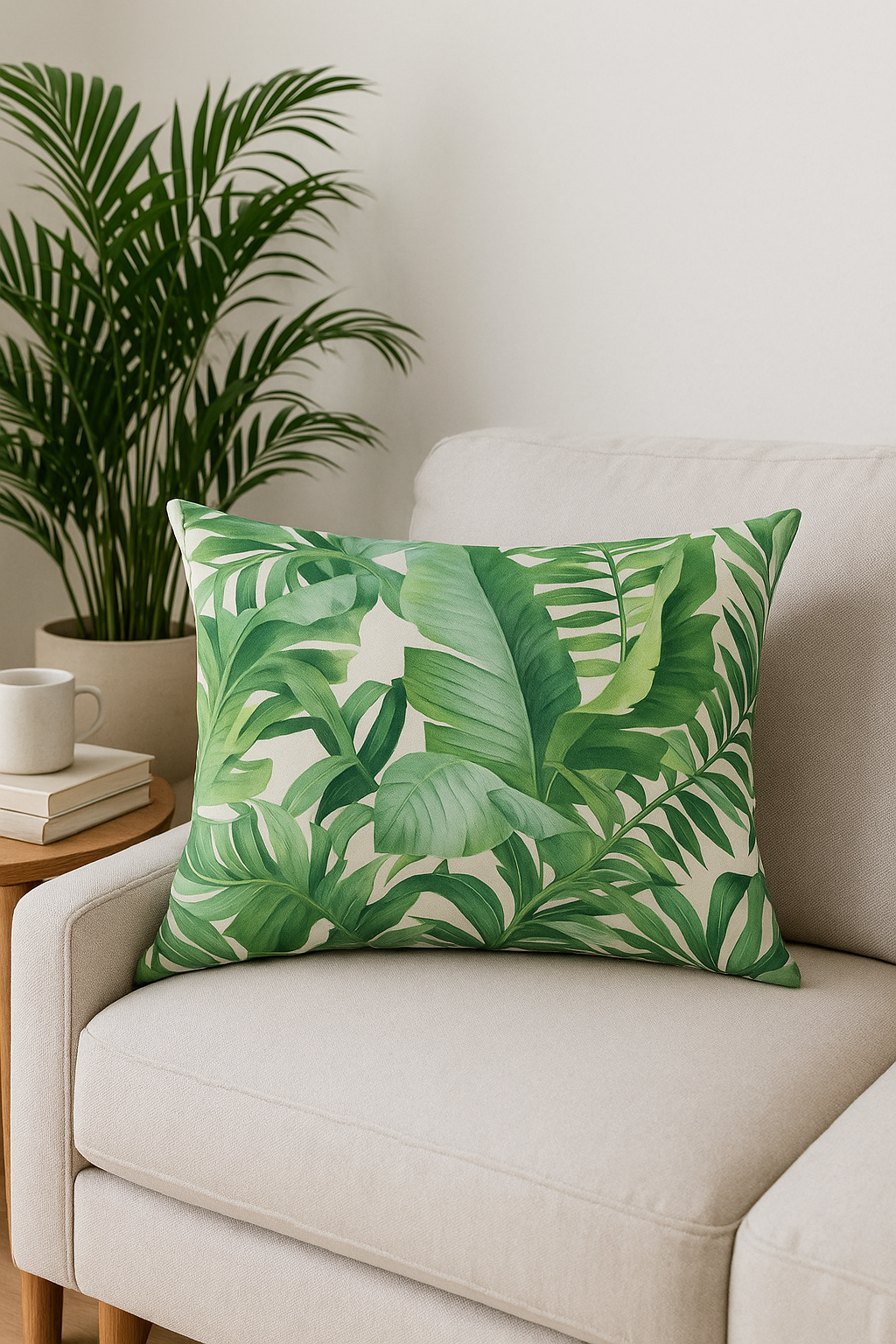 housse de coussin rectangulaire à motif fleurs tropicales 30 x 50 cm - vue 2 sur 2