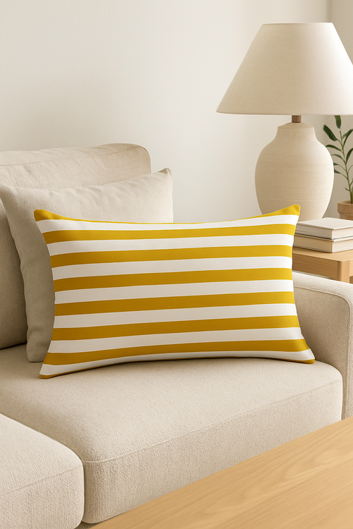 housse de coussin rectangulaire à motif géométrique coloré 30 x 50 cm - vue 2 sur 2