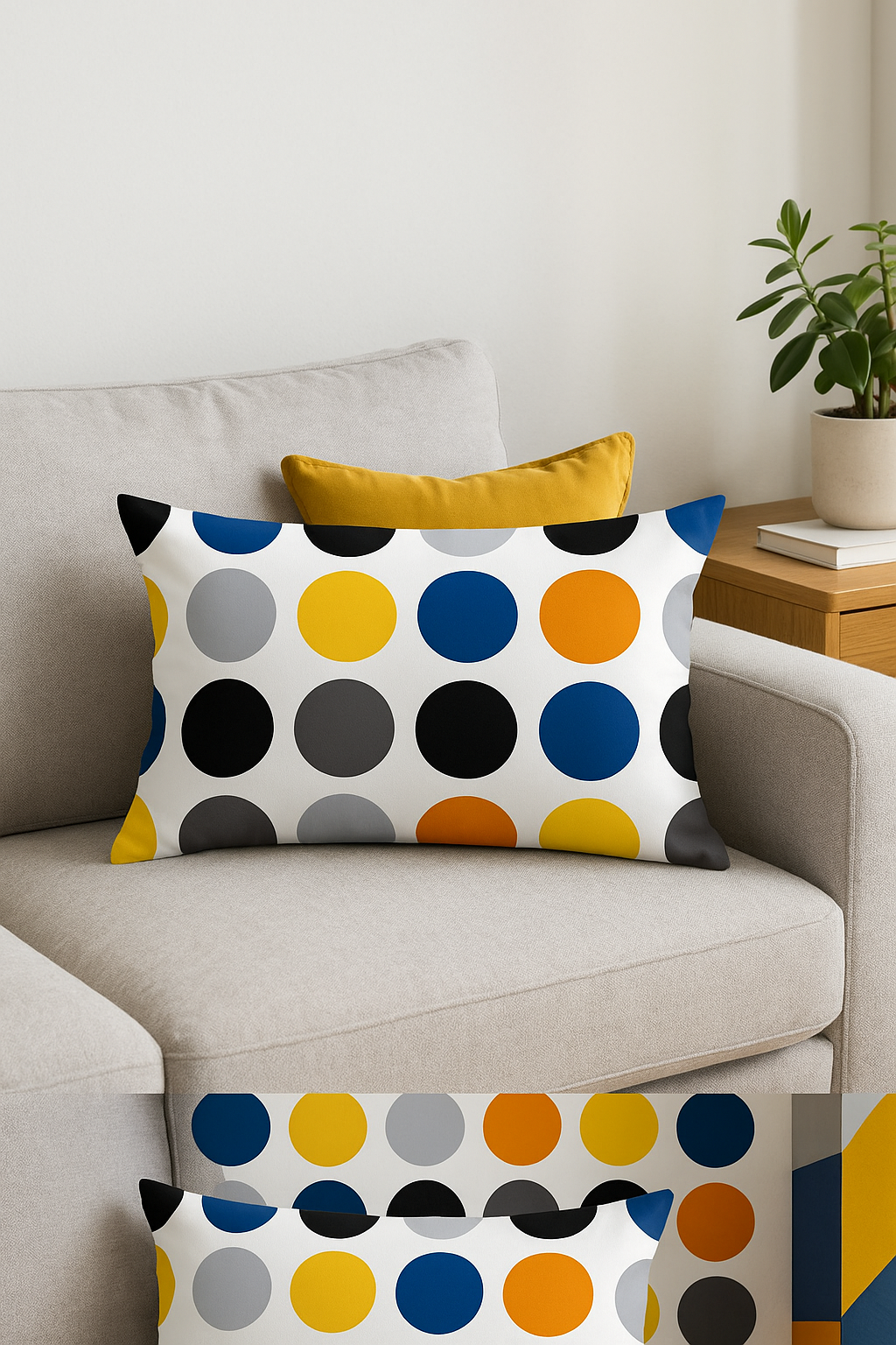 housse de coussin rectangulaire à motif géométrique coloré 30 x 50 cm