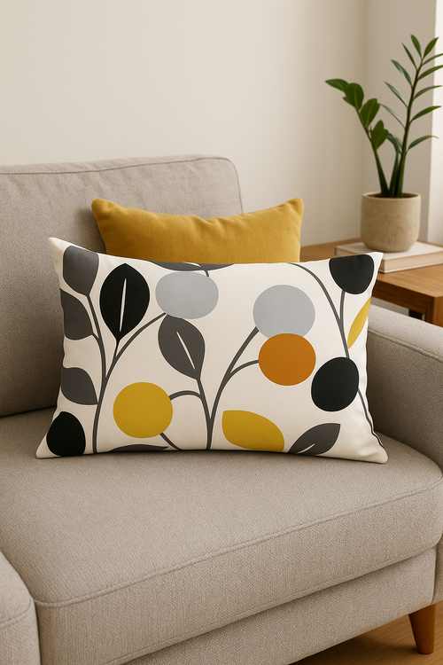 housse de coussin rectangulaire géométrique colorée 30 x 50 cm - vue 2 sur 2